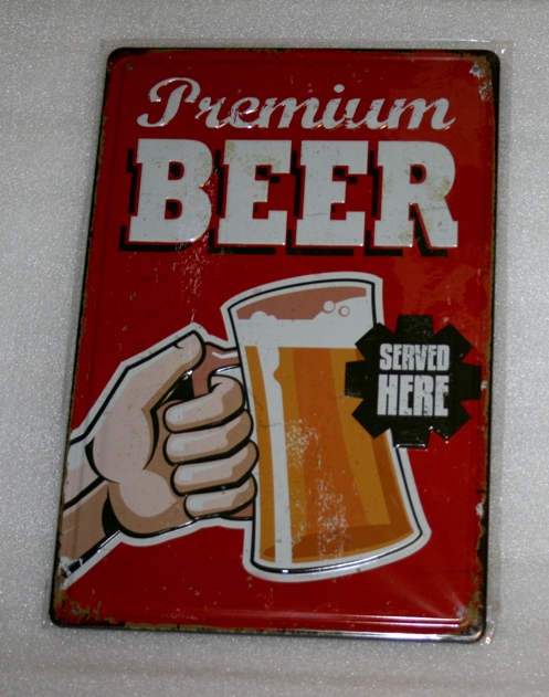 Kovová tabuľka Premium Beer